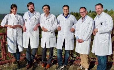 The TueRad e-learning team. From left to right: Corinna Storz, Manuel Kolb, Mike Notohamiprodjo, Ahmed Othman, Christer Ruff, Michael Maurer (not in photo: Leonie Othman, Fabian Bamberg).