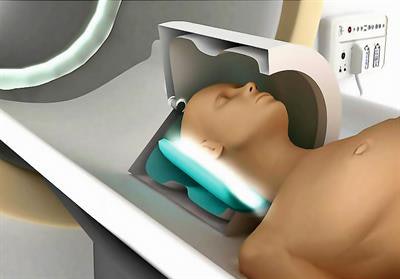 A patient in an MRI system modified by metasurface. Image courtesy of ITMO University.