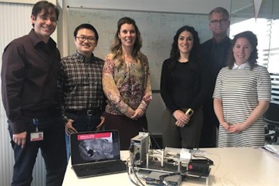 The researchers (left to right): Massimo Mischi, Yizhou Huang, Celine Blank, Federica Sammali, Benedictus Christiaan Schoot, and Nienke Petronella Maria Kuijsters.