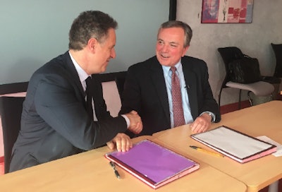 Nicolas Revel (left), director general of UNCAM, and Dr. Jean-Philippe Masson, president of the FNMR. All images courtesy of the FNMR.