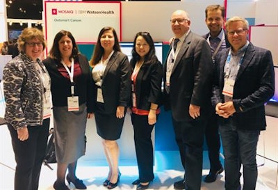 Elekta Mosaiq colleagues and the IBM Watson Health delegation, including (far left) IBM's Susan McLaughlin, at ESTRO 37.