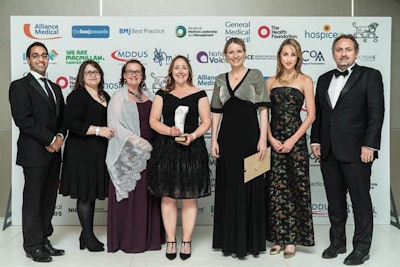 The team from Barts Heart Centre and University College Hospitals in London with their award. Image courtesy of the BMJ.