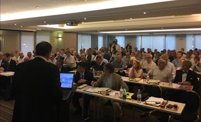 Attendees at the AI meeting in Lyon.