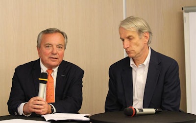 Dr. Jean-Philippe Masson (left) and Prof. Jean-François Meder at Saturday's launch event. All images courtesy of FNMR.
