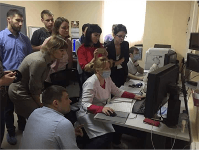 Up for the cup: Hands-on training for technicians covered MRI protocols and communication skills. All images courtesy of the Research and Practice Center of Medical Radiology.