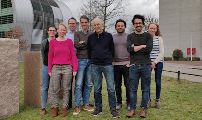 Members of the ScreenPoint Medical team in the Netherlands (left to right): Freeke Porte, Marieke de Blois, Chris Land, Pieter Kroese, Nico Karssemeijer, Umar Waqas, Albert Gubern Mérida, and Esther Smits.