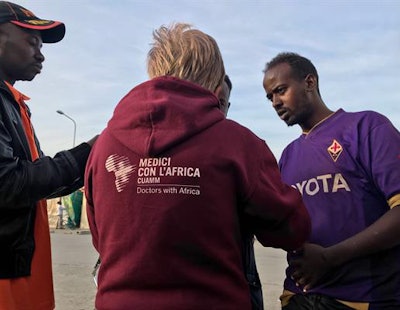 Staff from Doctors with Africa CUAMM bring medical care directly to a migrant community in Puglia, Italy. All images courtesy of Dr. Claudia Marotta.