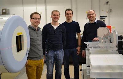 The project researchers (left to right): Christian Richter, PhD; Patrick Wohlfahrt, PhD; Christian Möhler, PhD; and Steffen Greilich, PhD. Image courtesy of Christian Richter, PhD.