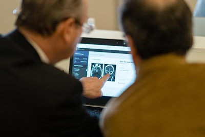 CORE cases use software developed by the European Board of Radiology. The software features a DICOM viewer for case analysis, simulating the daily work of radiologists.