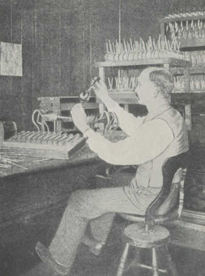 Dally was an expert at sealing off incandescent lamps.