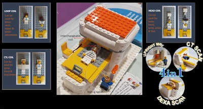 The latest designs of the Lego open MRI include interchangeable coils. All photos courtesy of Apollo Exconde.