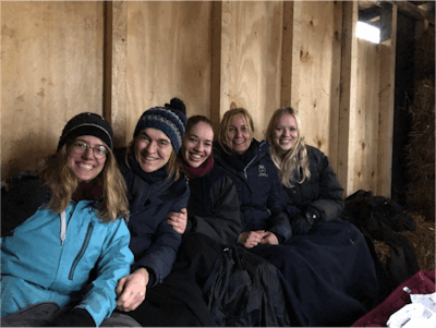 Kuhl cherishes the friendship of Kim, Lisa, Sabine, and Doro, who help her look after the horses.