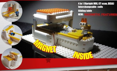 Lego model of an MRI scanner. Image courtesy of Lego.
