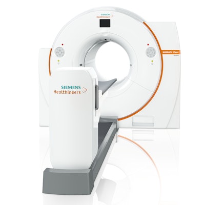 Biograph Vision Quadra, a new PET/CT scanner from Siemens Healthineers. Image courtesy of Siemens.