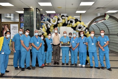 Bake off: Staff at Galilee Medical Center, located in the coastal city of Nahariya and the second largest hospital in northern Israel, baked a cake for the IDoR.
