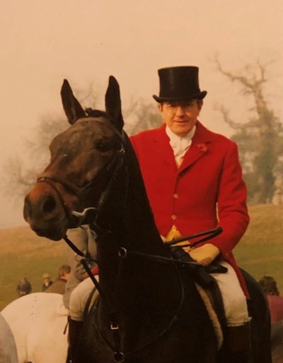 Dr. Simon Rees on his horse, Jim, during a famous 'hunting Saturday.' All photos courtesy of Ted Rees.