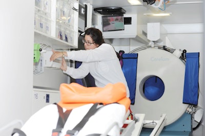 Onboard is a CT unit, along with trained staff and a neurological specialist.