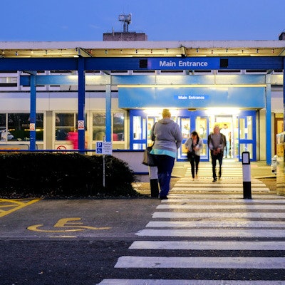 The main entrance of the Royal Preston Hospital in North West England, where Kerry Halpin died on 1 November 2019.