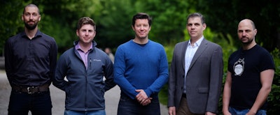 The ImageBiopsy Lab management team. From left to right: Christoph Goetz (chief operating officer), Philip Meier (chief commercial officer), Richard Ljuhar (CEO), Matthew DiFranco (chief scientific officer), Zsolt Bertalan (chief technology officer).