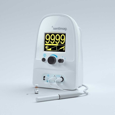 An example of the accompanying probe used by breast surgeons to detect the signal emitted by the magnetic seed during surgery.