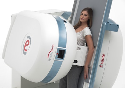 Esaote's G-Scan Brio weight-bearing MRI scanner. Image courtesy of Esaote.