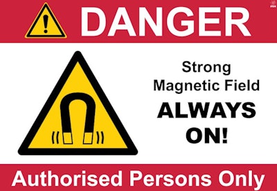 Lack of adequate warning signs in MRI scanning rooms can be a problem. To address this, the Institute of Physics and Engineering in Medicine (IPEM) has produced a set of MRI safety notices for free download from its website.