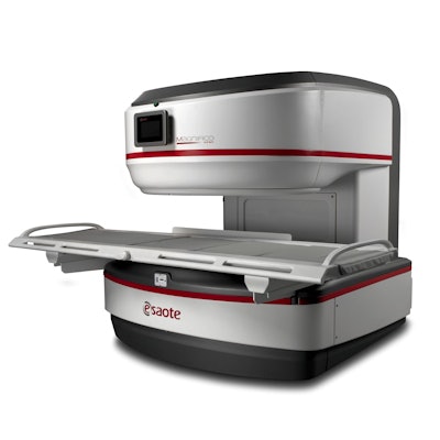 Esaote's Magnifico Open whole-body open MRI scanner. Image courtesy of Esaote.