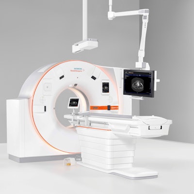 Siemens highlights emergency applications among the capabilities of its new Somatom X.ceed CT scanner. Image courtesy of Siemens.