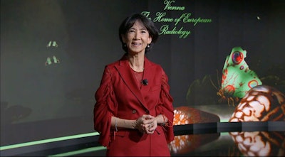Prof. Dr. Regina Beets-Tan chose to wear red -- a symbol of happiness, success, and good fortune in Chinese culture -- for Wednesday's opening ceremony.
