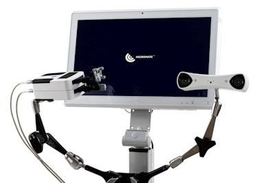 Micromate is a miniature robotic platform for percutaneous procedures. Image courtesy of Interventional Systems