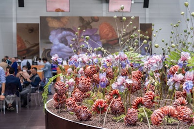 Large floral displays have always been an integral part of ECR's design. At ECR 2022, this display was the centerpiece of the new summer lounge, located opposite the main entrance to the Austria Center. Photo courtesy of ESR.