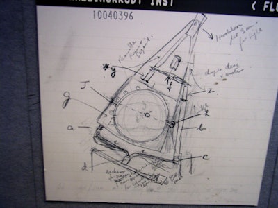 Original sketch from Hounsfield's notebook outlining the principles of CAT scanning. Image licensed under CC BY-SA 3.0.