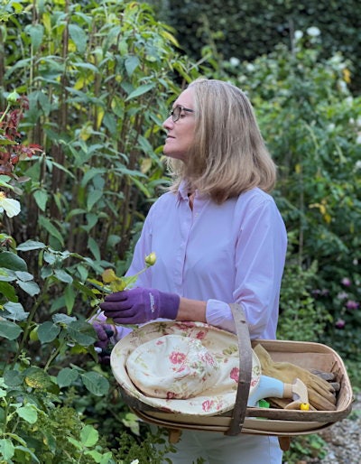 Dr. Andrea Rockall, pictured here at home, is a keen gardener. She also loves walking, skiing, music, and dancing.
