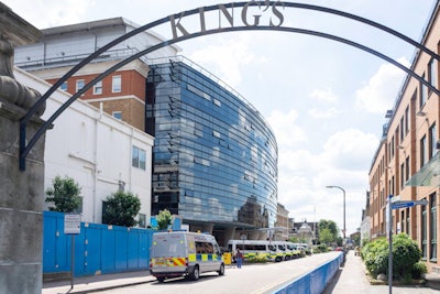King's College Hospital in the London Borough of Southwark. All the King's medical facilities in the UAE have a direct link to the hospital in London. Courtesy of Greg Balfour Evans/Alamy Stock Photo.