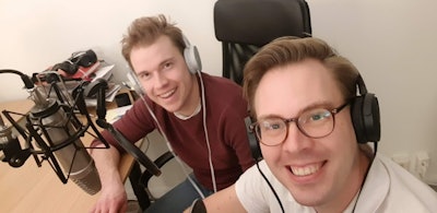 Drs. Per Hintze (left) and Jörgen Strömberg love to record podcasts in their free time.