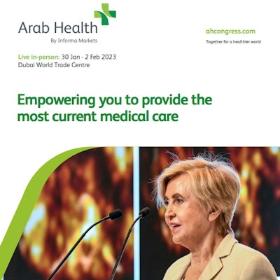 Hedvig Hricak on the cover of the new congress brochure for next year's Arab Health.