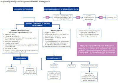 Proposed pathway flow diagram for lower gastrointestinal investigation. Courtesy of RCR.