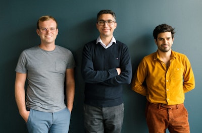 Gleamer's three co-founders (from left to right): Alexis Ducarouge, Nor-Edinne Regnard, and Christian Allouche. Photo courtesy of Jonathan Moyal.