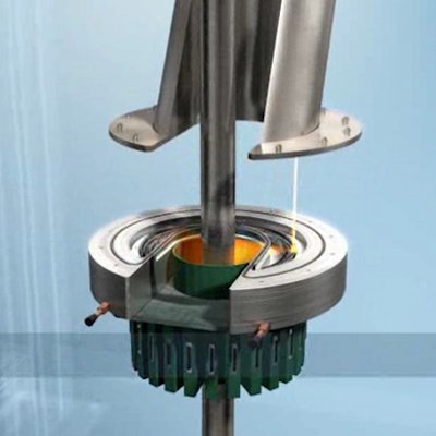 ROFEX, the ultrafast electron beam x-ray computed tomography system at the Helmholtz-Zentrum Dresden-Rossendorf (HZDR), can record up to 5,000 images per second -- a world record. It enables the visualization of flows as they occur in the primary coolant circuit of nuclear power plants and thus contributes to nuclear safety research. Image and caption courtesy of Technische Universität Dresden.