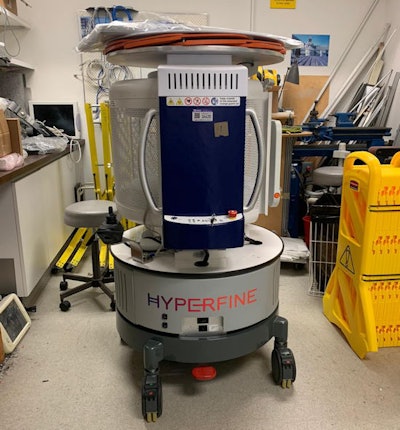 This ultralow field MRI scanner arrived recently at Royal Perth Hospital (RPH). This photo was taken in the store room before the machine went through the intake process of the hospital. RPH obtained the scanner as part of the PoCeMR (point-of-care MR) scheme funded by the National Imaging Facility in Australia. 'The big question is whether the quality will be sufficient for clinical decision-making. Only the future will tell,' commented Prof. Paul Parizel, who provided this photo.