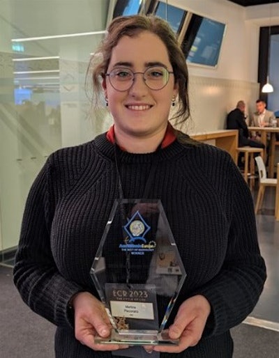 Dr. Martina Pecoraro with her trophy.