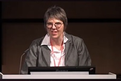 Ilze Apine, MD, PhD, of the Children’s University Hospital in Riga, Latvia, discussed imaging considerations in pregnant patients at ECR 2024.