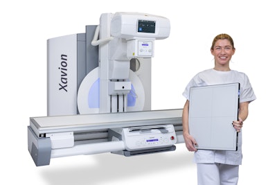 Canon Medical's new Xavion digital R/F system and CXDI-B1 digital detector. Image courtesy of Canon Medical.