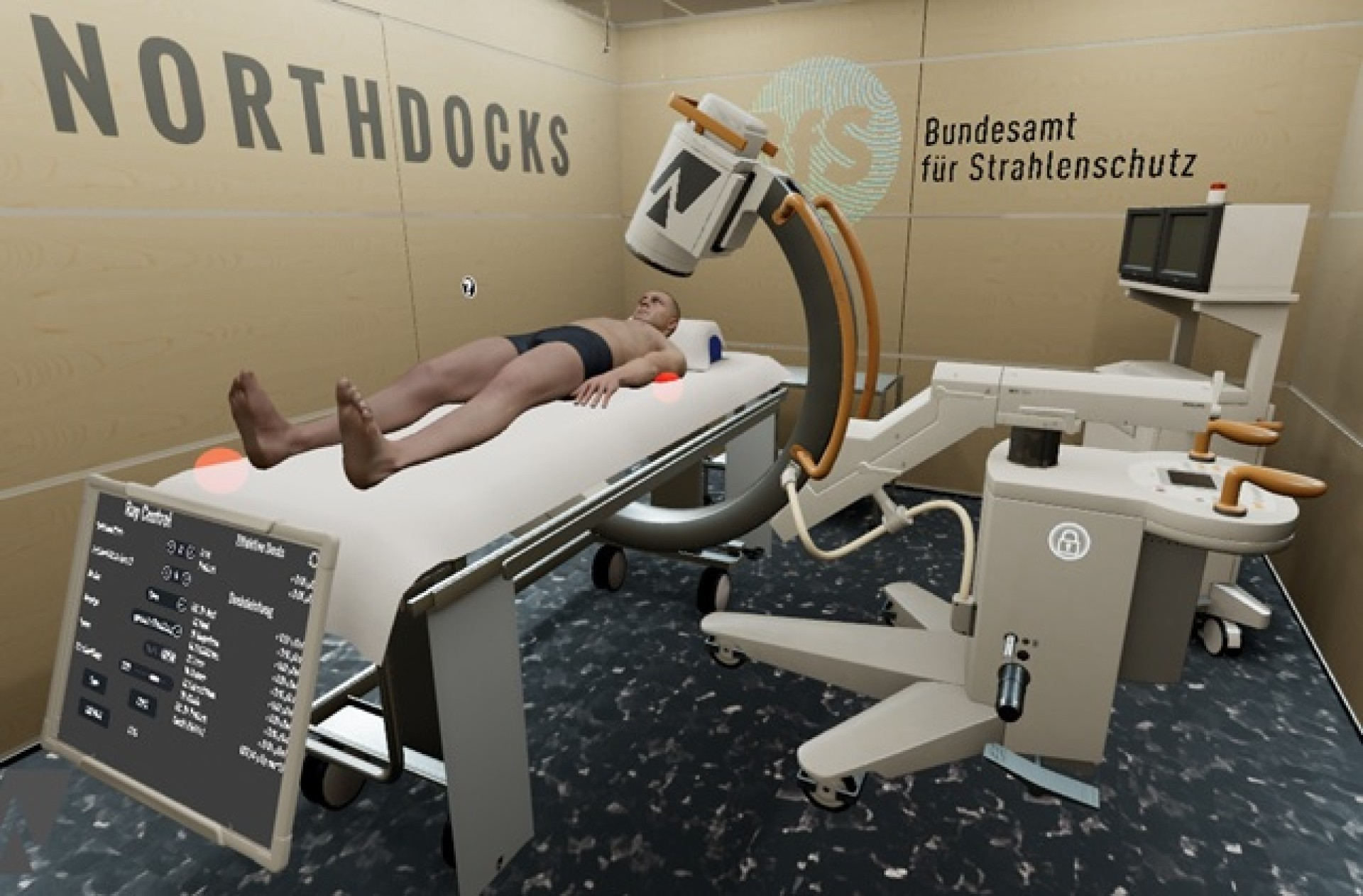 The room and all accessories have been designed to enable clinically useful training sessions. Courtesy of Silas Fuchs Northdocks GmbH.