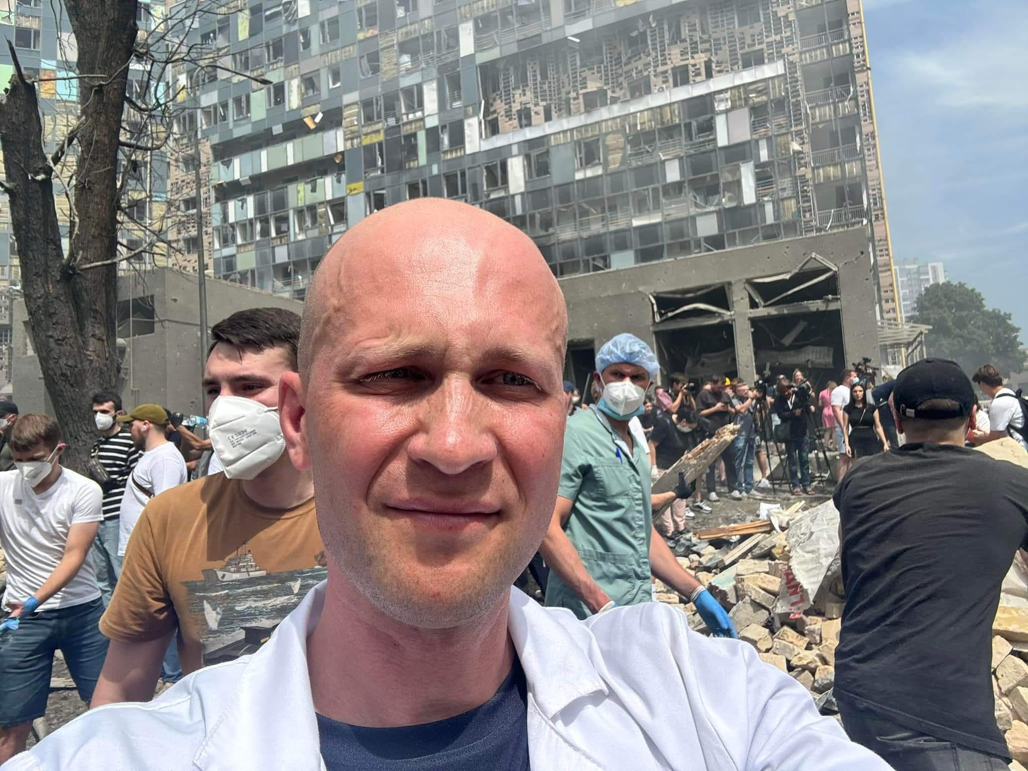 The search for survivors beneath the rubble was completed on Tuesday morning. All photos courtesy of Dr. Stanislav Rebenkov.