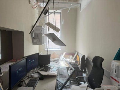 Efforts are underway to assess the scale of the damage in the radiology department.