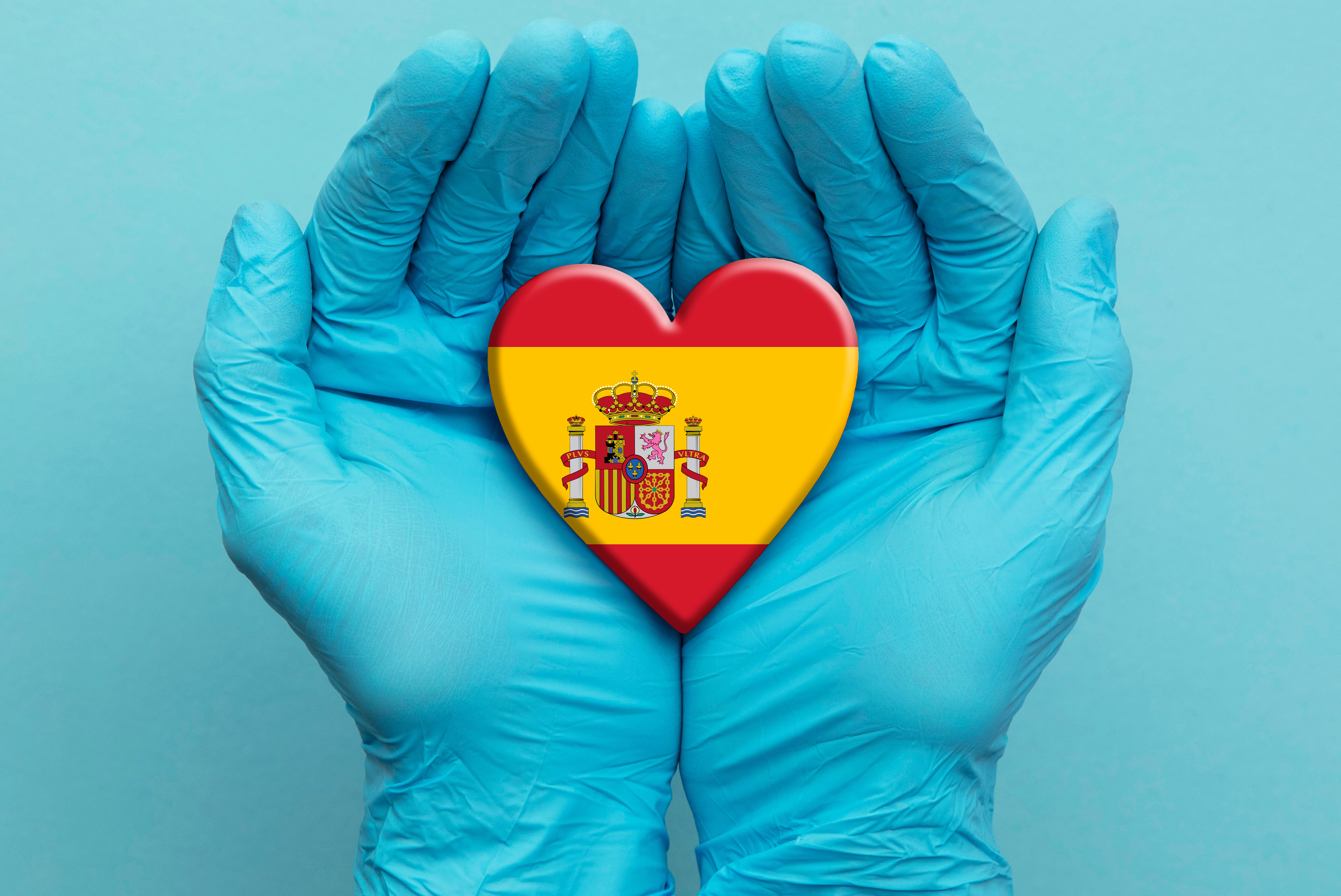 Doctor Hands Gloves Spain Flag Heart Thumbnail