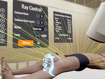 In the VR application, ionizing radiation becomes visible. Image courtesy of the BfS and DRG.