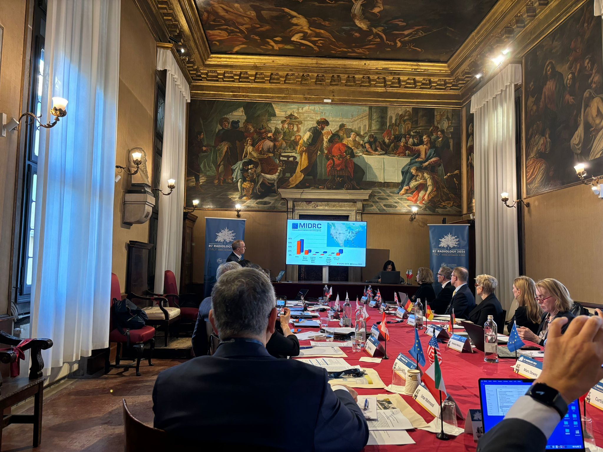The Ateneo Veneto, founded in 1812 and the oldest cultural institute still operating in Venice, was chosen as the venue for 'R7 &ndash; Radiology International Forum of Scientific Societies of Radiology.' Photo courtesy of SIRM and Prof. Emanuele Neri.