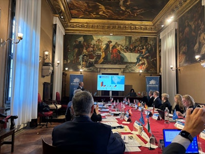 The Ateneo Veneto, founded in 1812 and the oldest cultural institute still operating in Venice, was chosen as the venue for 'R7 – Radiology International Forum of Scientific Societies of Radiology.' Photo courtesy of SIRM and Prof. Emanuele Neri.